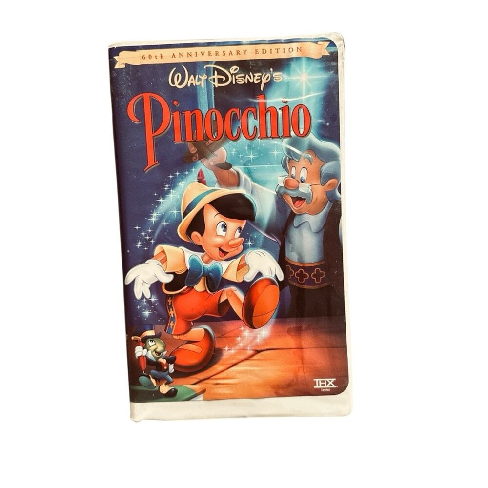 Walt Disney’s Pinocchio VHS Tape Vintage Children’s Movie